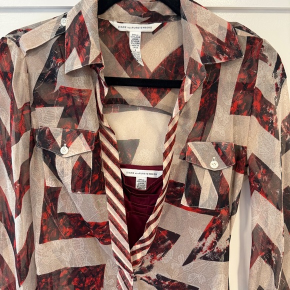 Diane von Furstenberg Chevron Patterned Dress - Picture 2 of 7